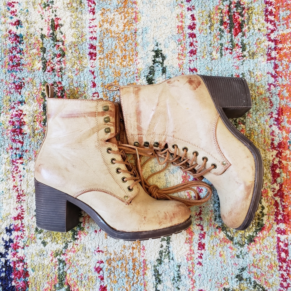 Tan booties